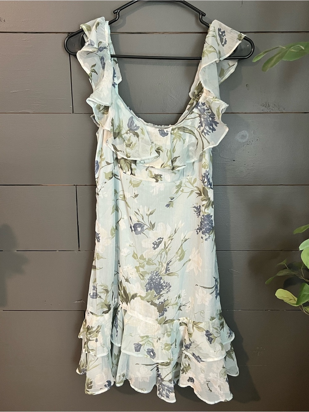 Abercrombie & Fitch Floral Coquette Cottagecore Ruffle Mini Dress Medium